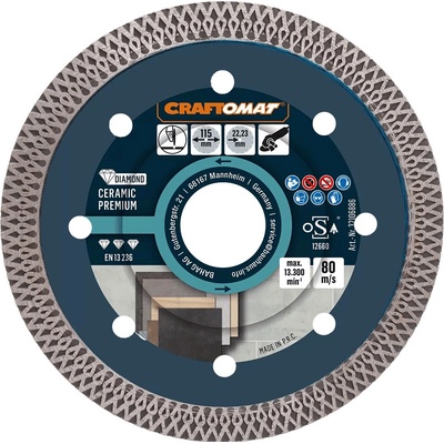 Craftomat Rezný kotúč diamantový 115 x 1 x 22,23 mm 6680009