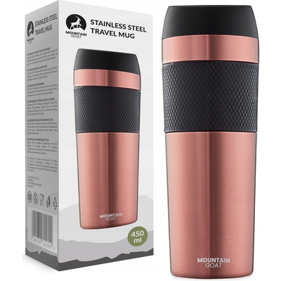 Mountain Goat termohrnček Travel ružový 450 ml nerezová oceľ