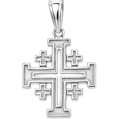 Argento Strieborný prívesok Jeruzalemský krížik 86095