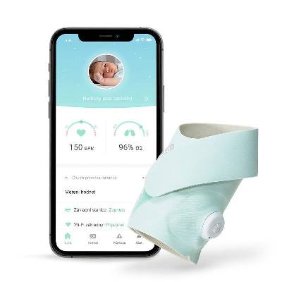 Owlet Smart Sock 3 Chytrá ponožka 0-18 měsíců-Světle zelená