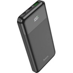 hoco. J102 аварийно зарядно устройство с USB+Type-C+microUSB изходи, 10000mAh, LED дисплей, ЧЕРНО (J102_B)