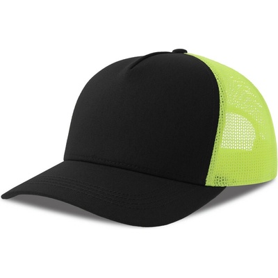 Atlantis Headwear Rapper Cotton-S 5 panelová Trucker COT330260zg299-black/yello Černá/žlutá fluorescent