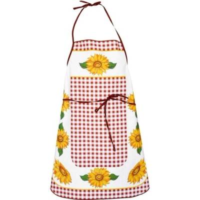 Forbyt Zástěra kuchyňská Nová slunečnice bordová