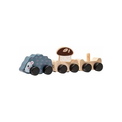 Cubika Wise Hedgehog Wooden Toy Strawberry Mushroom 15467