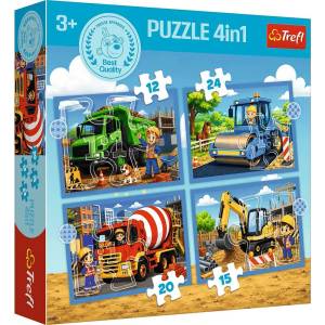 Trefl - Puzzle 4v1 A busy afternoon - 1 - 39 piese
