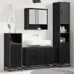 vidaXL Комплект мебели за баня 4 бр. Черния дъб 35 x 37, 5 x 188, 5 см (3402443)