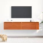 vidaXL Стенен шкаф 2 бр. Кафяво с восъчно покритие 80 x 30 x 35 cm (869856)