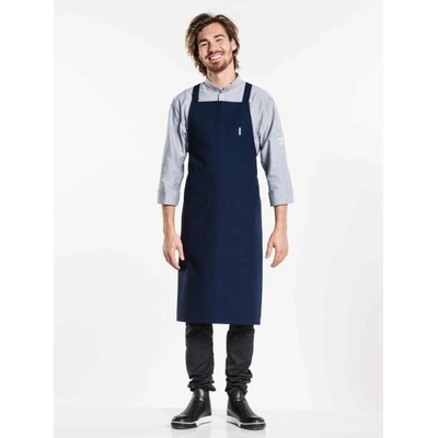 Chaud Devant Kuchářská zástěra s náprsenkou Nordic Cross Blue Blue modrá