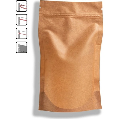Sáčky Doypack, 100ml, Kraft/PET/PE, 100 ks / bal