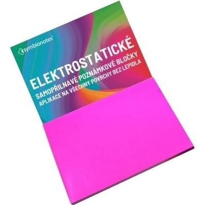 Symbionotes Elektrostatické poznámkové bločky 70x100 mm růžové