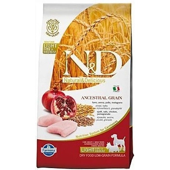 N&D Ancestral Grain Low Grain Light Medium & Maxi chicken and pomegranate 2,5 kg
