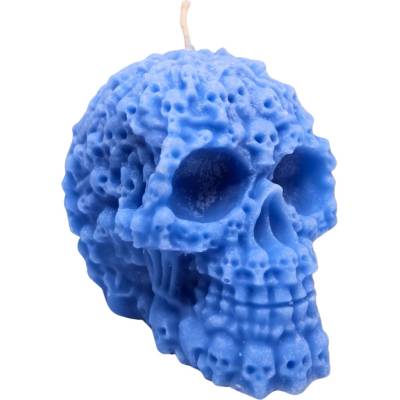 Svíčkománie3D Lebka z lebek 185 g Modrá