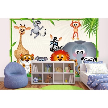 DIMEX ART s. r. o Самозалепваща се флизелинова фототапета животни в джунглата ii. 375 x 250 см