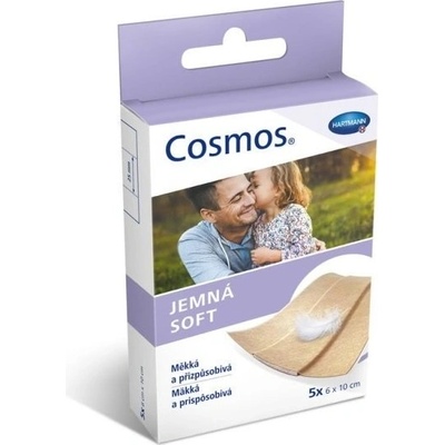 Hartmann Cosmos Jemná náplasť na rany z netkanej textílie pre citlivú pokožku 6 x 10 cm 5 ks