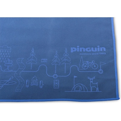 Pinguin uterák Micro towel Map 75 x 150 cm modrá