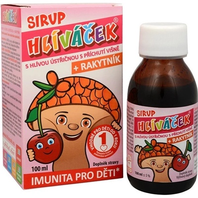 Terezia Company Sirup Hlíváček s hlívou ústřičnou a rakytníkem s višňovou příchutí 100 ml