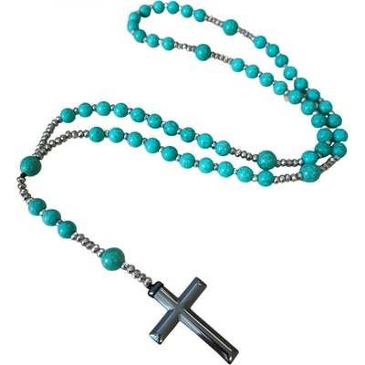 HARAHU Колие Броеница - Тюркоазен kp34096 (34096)