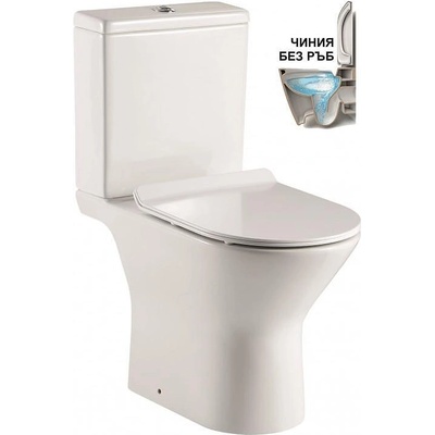Inter Ceramic Моноблок ICC 7937P NANO, седалка и капак, порцелан, бял гланц, 80x63x38см (7937P NANO)