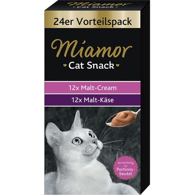 Miamor 48x15г малцов крем и малц-кашкавал, бонус опаковка Miamor Cat Snack