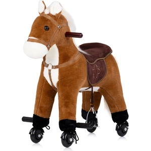 TOYS Детско Конче с колела и звук кафяво (rhwso02501brow)