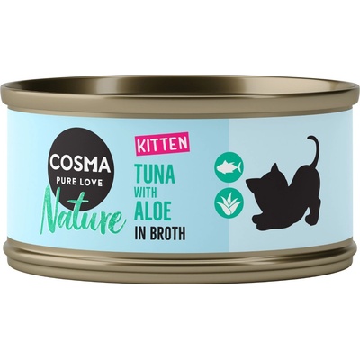Cosma Nature Kitten tuniak a aloe vera 6 x 70 g