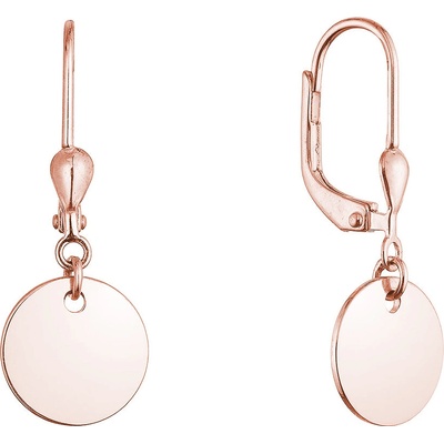 PAVONA Pozlátené strieborné náušnice placky 61134 rose gold