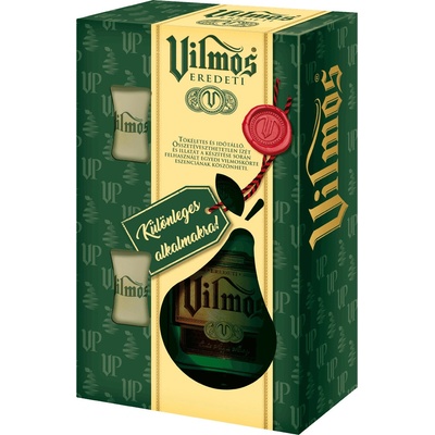 Vilmos Pear Pálinka 37,5% 0,7 l (darčekové balenie 2 poháre)