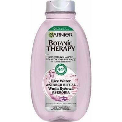 Garnier Botanic Therapy uhladzujúci šampón pre dlhé a porézne vlasy Ryžová voda a škrob 400 ml