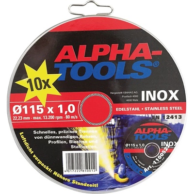 Alpha Tools Rezný kotúč 115 x 1 x 22,23 mm BH-11056 10 ks