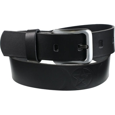 Leather & steel fashion Колан Pentagram - black - LSF2 13