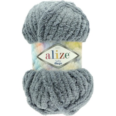 Alize Softy Mega 119 tmavo sivá