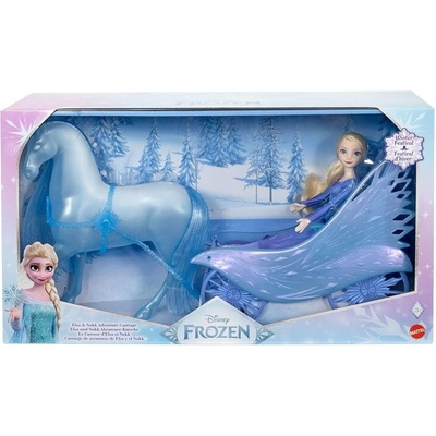 Mattel Dobrodružný kočiar Disney Frozen s bábikou Elsa a Nokk