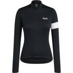 Rapha Дамска фланелка с дълъг ръкав за колоездене Rapha Women's Core Thermal Long Sleeve Jersey Cycling jersey - Black / White (156-2707-0115)