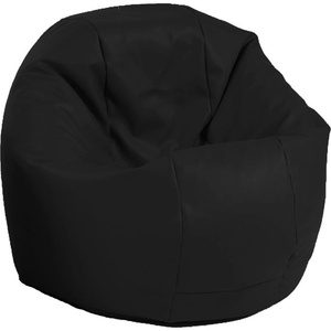 PUFRELAX Пуф, за деца, 210л. , Relaxo - Back 2 black, PU кожа, Пълнеж от Полистиролни перли (PUF-G-R-PU-BTB) - topmarket