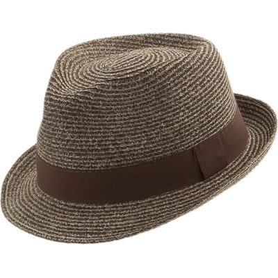 Letní klobouk trilby Faustmann hnědý