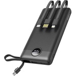 VEGER Външна батерия с вградени USB-A, USB-C, Lightning и microUSB кабели - Veger C20 Universal Power Bank 20000 mAh (черен) (W2059)