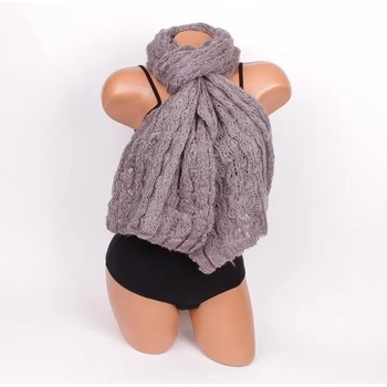 Image 1 of Едроплетен дамски зимен шал в сив цвят