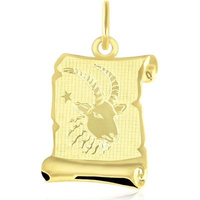 Gemmax zlatý přívěsek Kozoroh měsíční znamení pergamen mat GUPYN 35491