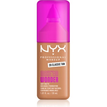 NYX Professional Makeup Make ‘Em Wonder лек матиращ фон дьо тен цвят 20 Classic Tan 30ml
