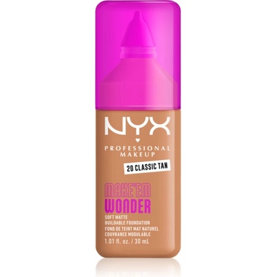 NYX Professional Makeup Make ‘Em Wonder лек матиращ фон дьо тен цвят 20 Classic Tan 30ml