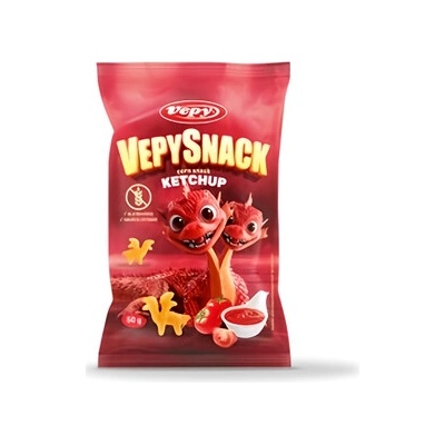 Vepy Vepysnack kukuřičné křupky s příchutí kečupu bezlepkové 50 g