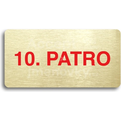ACCEPT Piktogram 10. PATRO - zlatá tabulka - barevný tisk bez rámečku