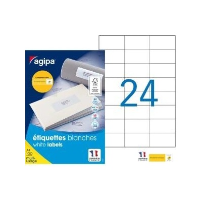 Etikety univerzálne 70x37mm Express Agipa A4 100 hárkov