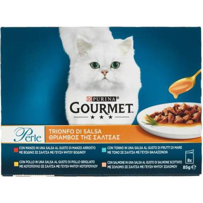 Gourmet jemné mäsové kúsky v extra bohatej omáčke 8 ks 85 g