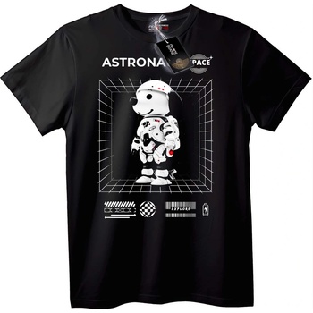 NOONEBRAND Тениска Космически Астронавт Куче - S, Black