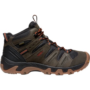 KEEN Мъжки туристически обувки Keen Headout Mid WP Walking boots - Black Olive / Fossil Orange - размер 44 (EU) (019-1288-0118)