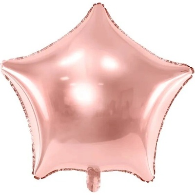 PartyDeco Fóliový balón Hviezda ružovo-zlatá 70 cm