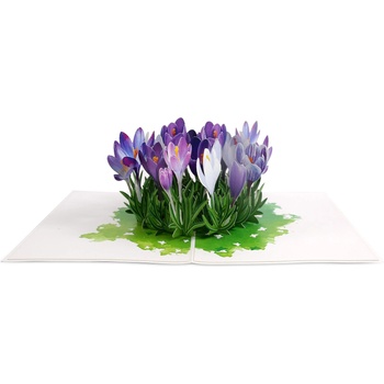 Image 1 of Kiriori Поздравителна картичка Pop-up "Минзухари