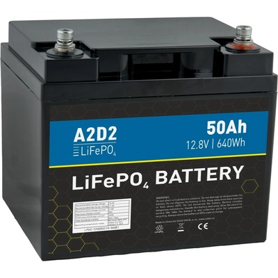 AVACOM A2D2 baterie LiFePO4 12,8V 50Ah M6 LFA2-12V050C10-M6B1