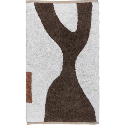 Mette Ditmer Бяло-кафяв памучен килим подходящ за пране 50x80 cm Figura - Mette Ditmer Denmark (FIGRUS01)